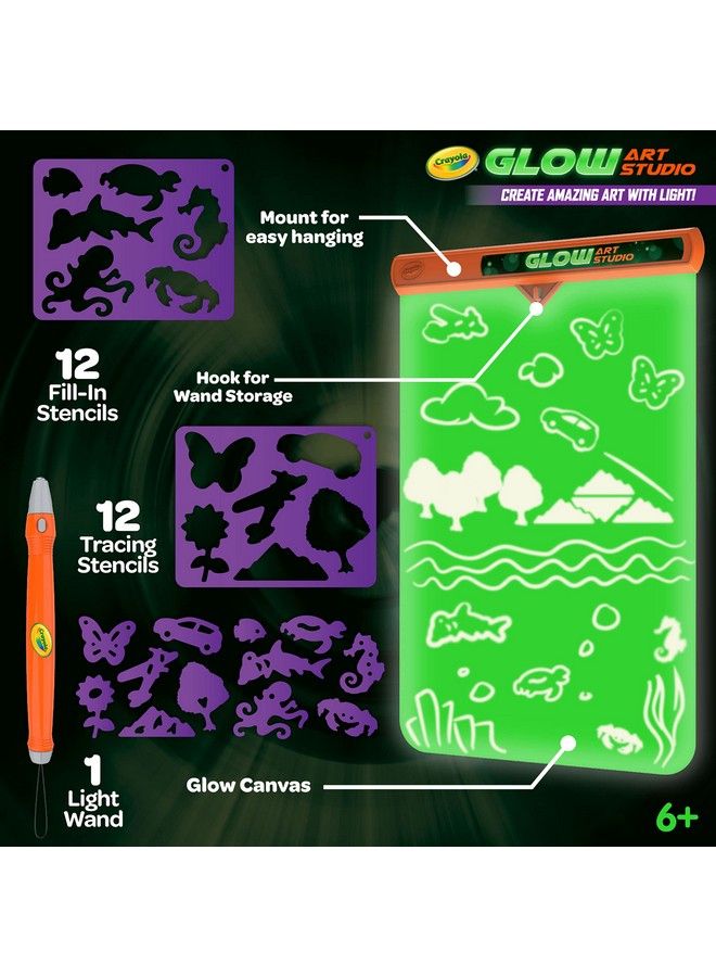 Crayola ألعاب Glow Art Studio المضيئة في الظلام للأطفال والبنات من سن 6 إلى 7 سنوات - Image 4