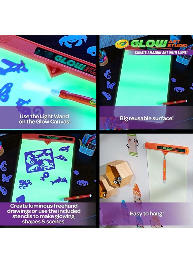 Crayola ألعاب Glow Art Studio المضيئة في الظلام للأطفال والبنات من سن 6 إلى 7 سنوات - Image 3