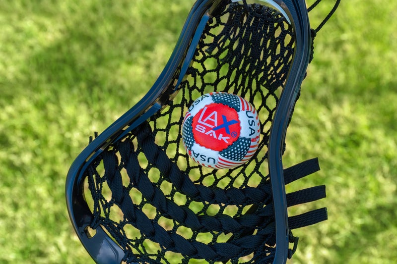 Lax Sak Soft Practice Lacrosse Balls - Same Weight & Size as a Regulation Lacrosse Balls, Great for Indoor & Outdoor Practices, Less Bounce & Minimal Rebounds - American Flag, 1 Pack - Image 3