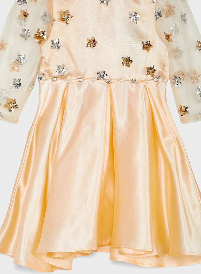 Nautinati Embroidered Partywear Dress