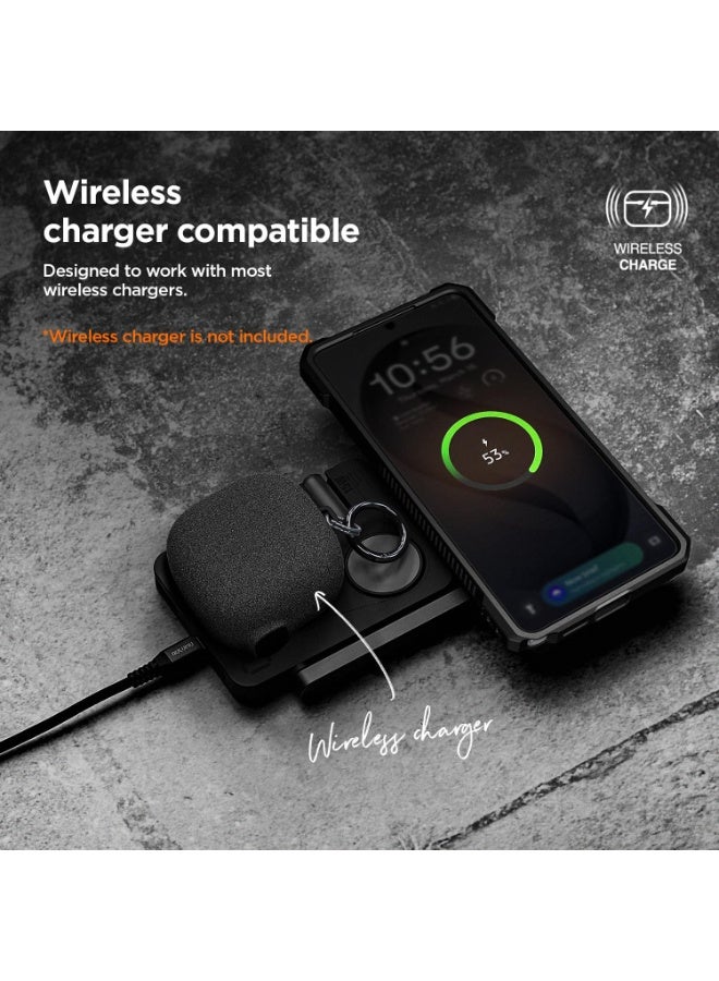 VRS Design قفل حديث لغطاء سماعات سامسونج جالكسي بودز 4 وبودز 4 برو (2026) حماية قفل آمنة مع كارابينر - كورال الخوخ - Image 4
