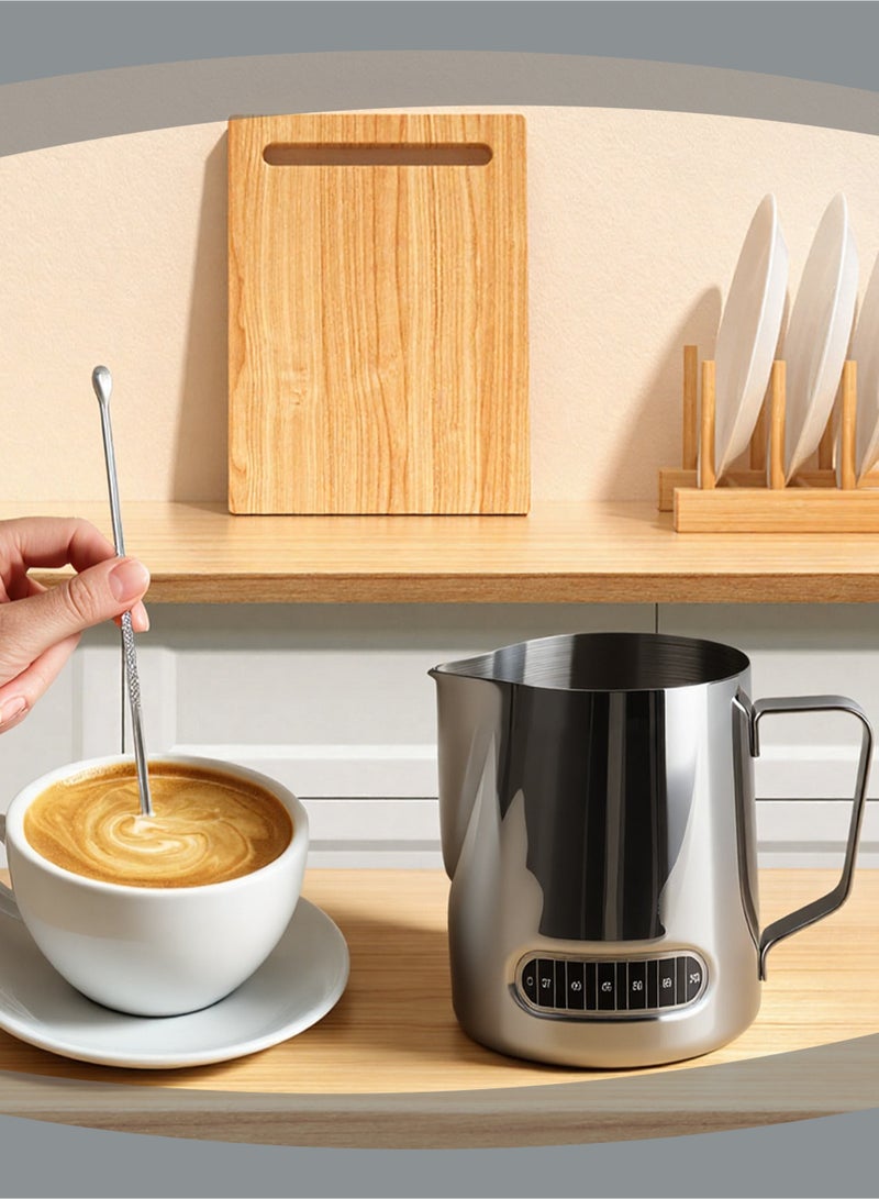350ml Milk Frothing Pitcher With Temperature Sensing And Stainless Steel With Latte Art Pen - Image 2
