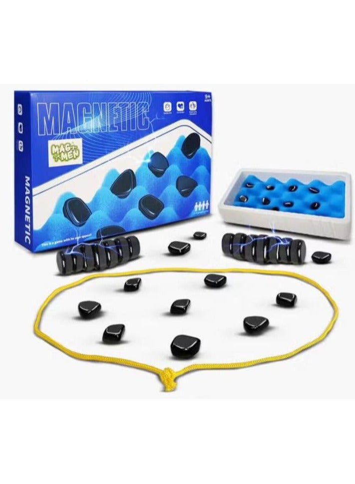 ماج مين ماجنا ستاك: لعبة الاستراتيجية المغناطيسية - تشبه الشطرنج، لكنها أسهل تعلمًا بكثير، ممتعة لجميع الأعمار، سريعة الوتيرة وصعبة الإتقان! (لعبة بالحبل والرغوة)