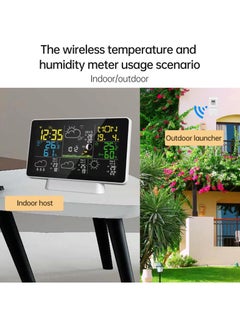 KASTWAVE Weather Station Wireless Indoor Outdoor Thermometer, Color Display Digital Weather Thermometer with Atomic Clock, Forecast Station with Adjustable Backlight and Calendar  - Image 4
