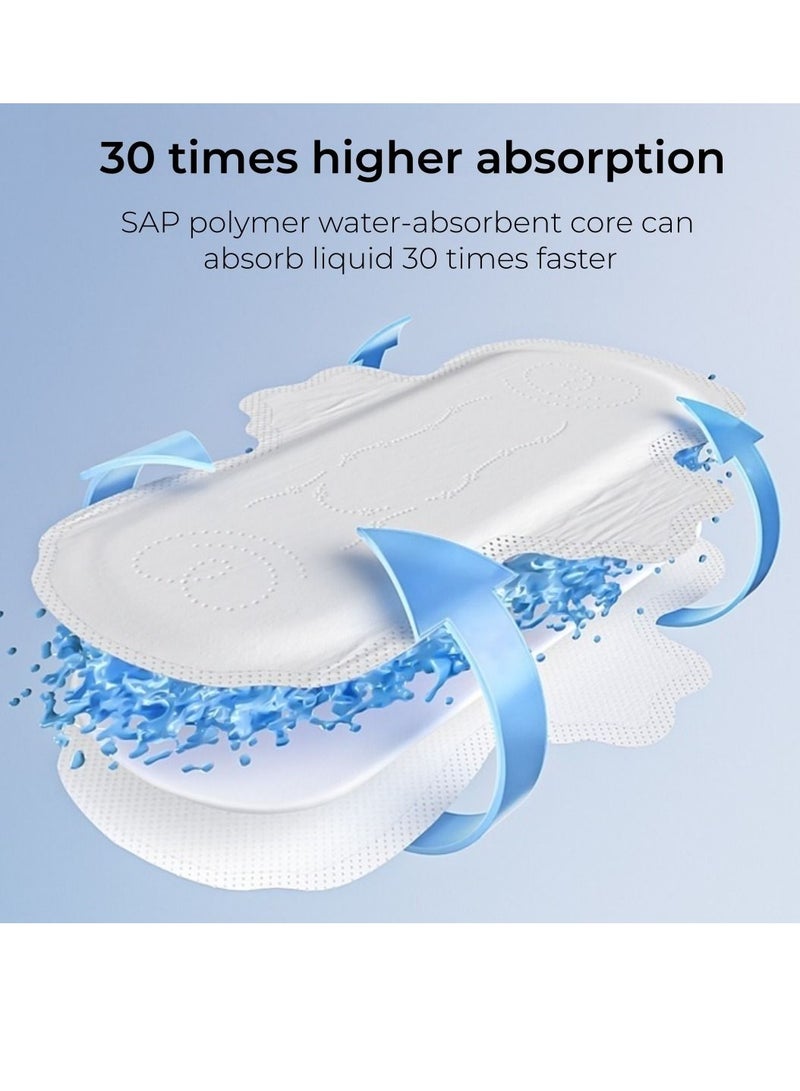Be a better mom 6 Count Disposable Period Pads for Women - Heavy Absorbency Ultra Soft Period Pads With Wings, Skin Friendly Leak Protection Period Adult Pads 29cm  - Image 2