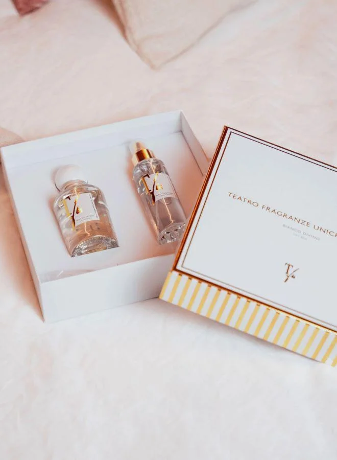Teatro White Divine Gift Box 100ml Diffuser + 100ml Fabric Spray