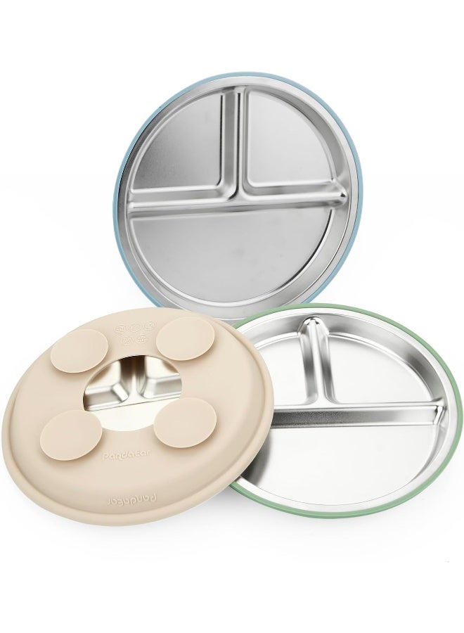 PandaEar أطباق سحب الأطفال من باندا إير 3 عبوات من الفولاذ المقاوم للصدأ - Image 5