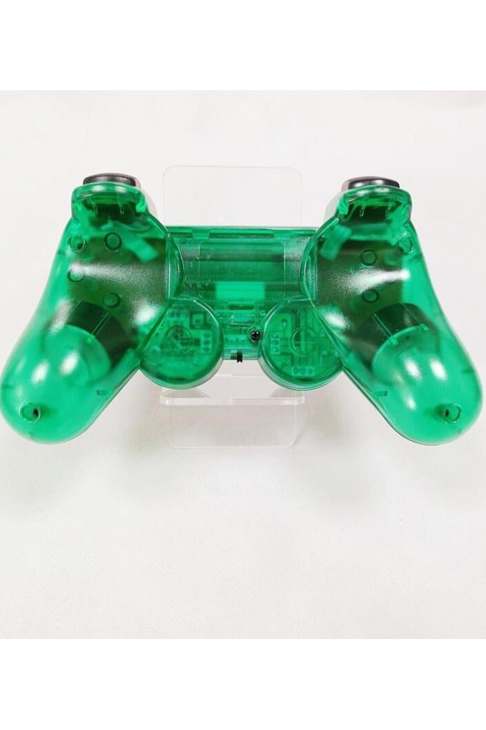 Wireless P2 Game Controller Double Vibration Transparent Colorful Handle For PS2 Host ABS Material PS/2 Interface Gaming Accessory-Product Color:Green Snow Spline  - Image 1