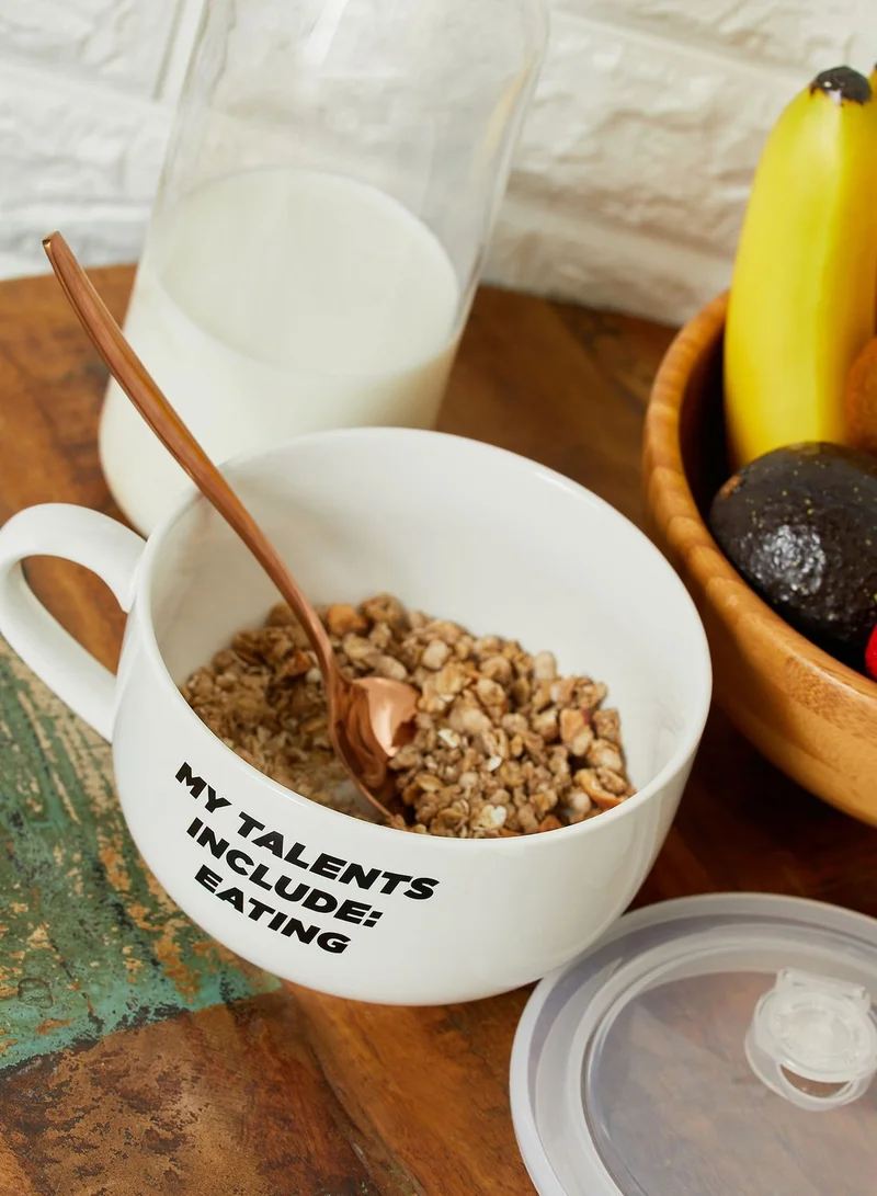 Typo My Talents Include Eating Bowl Mug