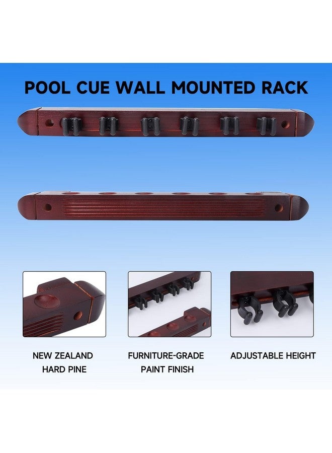 JBB 2-Piece 6/8/12 Billiard Pool Cue Rack Wall Mounted Holders, Billiard Cue Sticks Wall Rack Set - Image 4