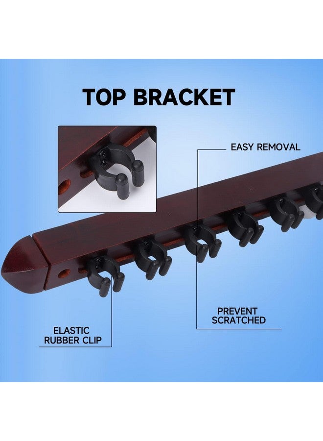 JBB 2-Piece 6/8/12 Billiard Pool Cue Rack Wall Mounted Holders, Billiard Cue Sticks Wall Rack Set - Image 2