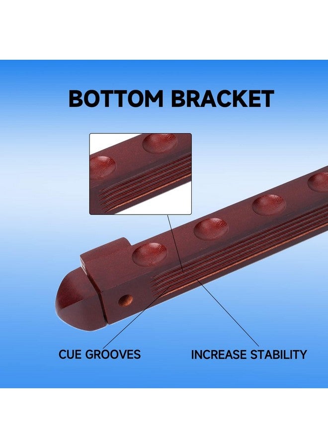 JBB 2-Piece 6/8/12 Billiard Pool Cue Rack Wall Mounted Holders, Billiard Cue Sticks Wall Rack Set - Image 3