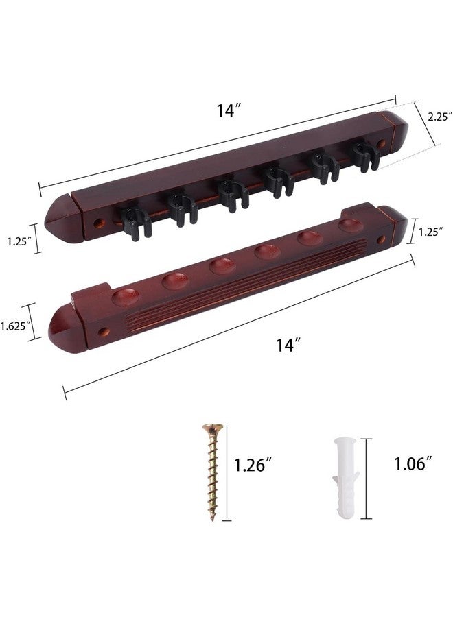 JBB 2-Piece 6/8/12 Billiard Pool Cue Rack Wall Mounted Holders, Billiard Cue Sticks Wall Rack Set - Image 5