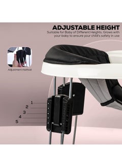 Gonice Baby Walker for Kids, Foldable Round Baby Walker | Baby Activity Walker for Toddlers with 3 Position Adjustable Height & Musical Toy Bar| Walker for Baby Boy Girl 6 to 18 Months (Black)  - Image 4
