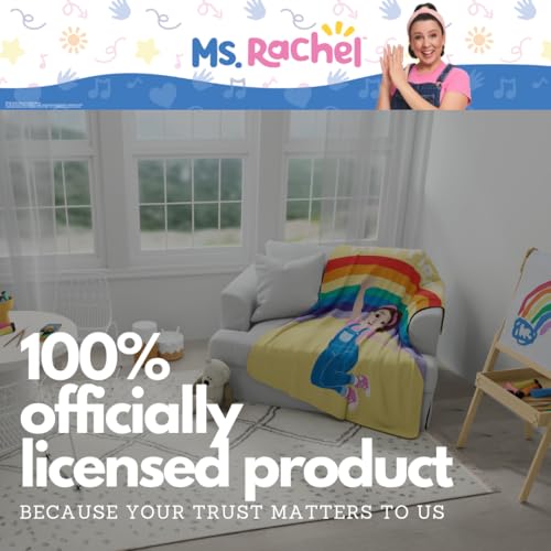 Franco Ms. Rachel Educational Adventures Bedding Super Soft Cozy Throw, 46 in x 60 in, (Officially Licensed Product) Kids - Image 4