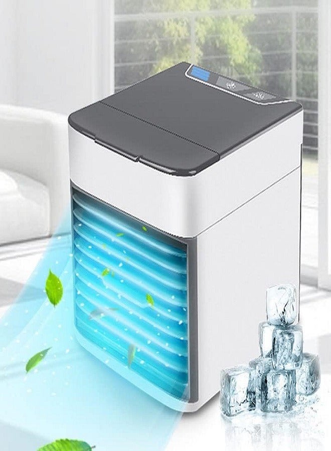 Portable Mini Personal Air Cooler with USB Powered Fan for Humidifying and Purifying Air with 7 Color LED Light for Home and Office  - Image 1