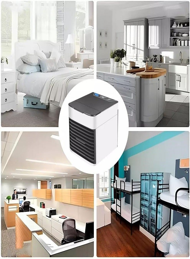 Portable Mini Personal Air Cooler with USB Powered Fan for Humidifying and Purifying Air with 7 Color LED Light for Home and Office  - Image 2