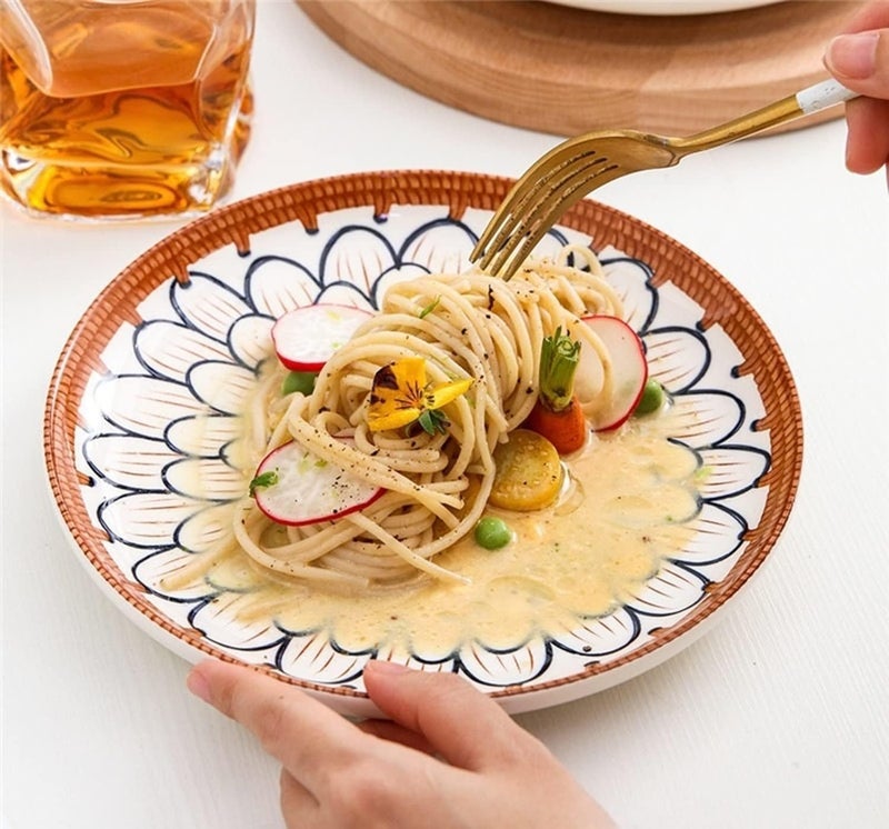 Eletree Dinner Serving Ramen Porcelain Bowls Set with Gift Box LunchDinnerFestive Gifts Large Capacity Ceramic Snack Plate RiceSoupSide DishesIce CreamYogurt 4bowl2plate - Image 4