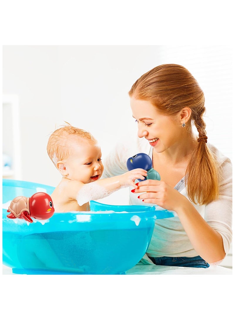 3 PCS Baby Bath Toys,Cute Swimming Turtle Bath Toys for Toddlers 1-3, Floating Wind Up Toys, New Born Baby Bathtub Water Toys, Boys & Girls Water Bath Toy Set. - Image 5
