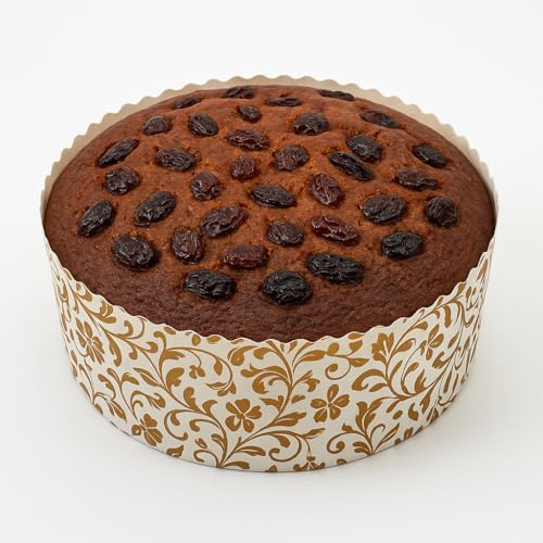 Esslly 6" Elegant Bake & Serve Paper Disposable Cake Mould Set, Gold Floret Design, 500g Capacity, Greaseproof & Heat-Resistant, Perfect for Cakes & Tarts (Pack of 15) - Image 3