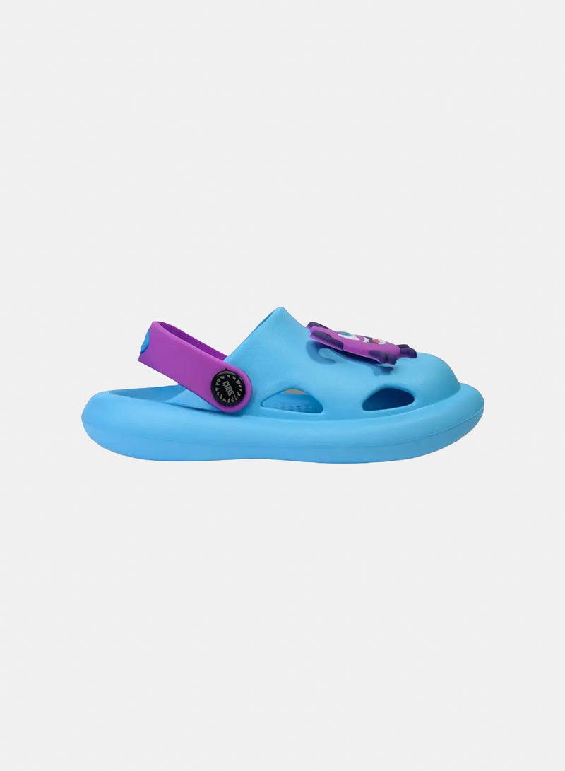 CUBS Girls Rubber Clogs – Baby Blue with Monster Design - Image 3