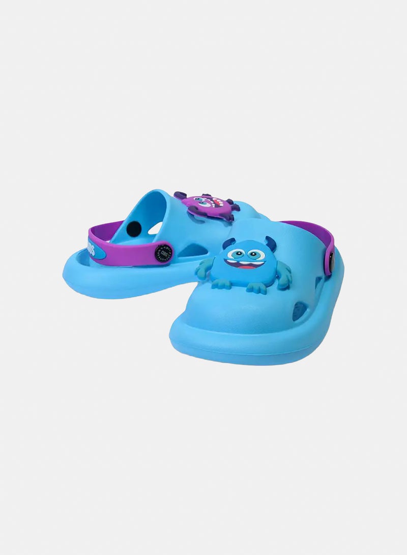CUBS Girls Rubber Clogs – Baby Blue with Monster Design - Image 2