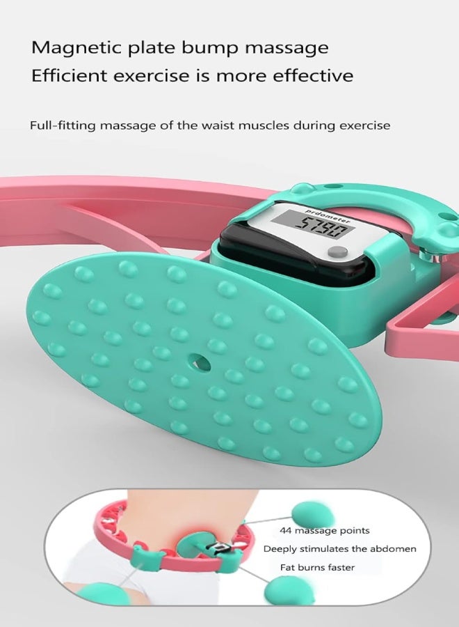 ارواق طوق هولا هوب ذكي بوزن مناسب للبالغين والأطفال - طوق لياقة بدنية قابل للتعديل مع كرة تدور تلقائيًا بزاوية 360 درجة وعداد دوران للتمرين والتمارين المنزلية - Image 5