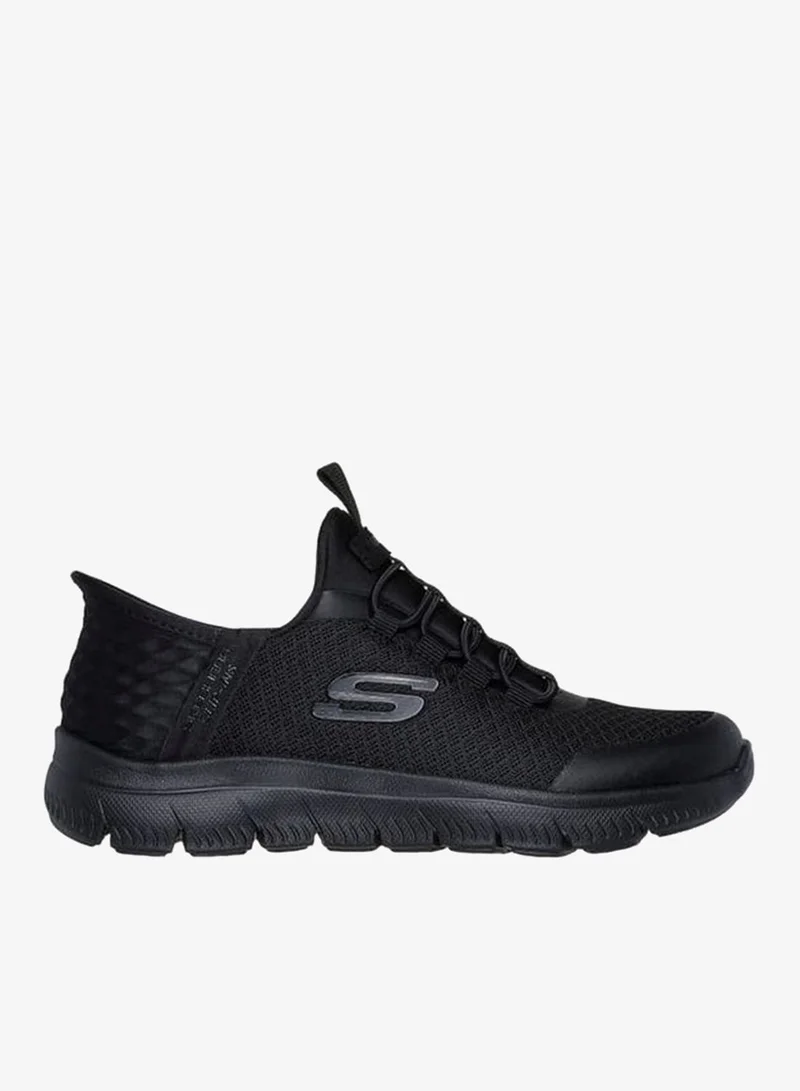 SKECHERS Kids Mesh Detail Lace-Up Breathable Trainer School Shoes