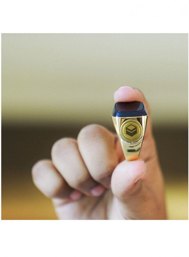 iQIBLA Zikr Smart Tasbih Ring 20mm Gold - Image 2