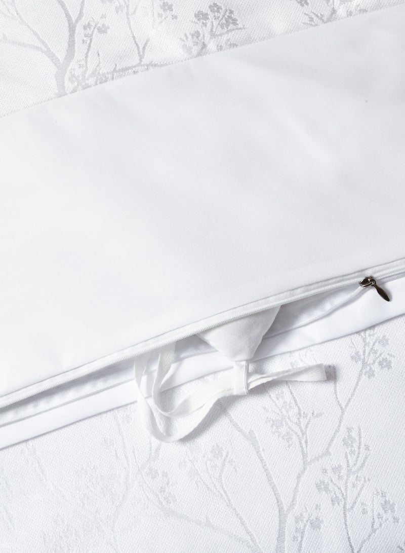 سيد المنسوجات المنزلية طقم لحاف جاكار بوليستر من ماسترهوم، يناسب سرير بحجم 200 × 200 سم، مخصص للسرير المزدوج، مزود بحشوة قابلة للإزالة، طقم من 9 قطع بحجم كينج، ناعم، قابل للتهوية، وأنيق. - Image 4