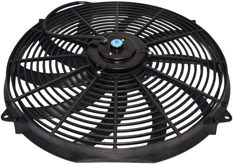 A-Team Performance Universal 16 in Electric Radiator Fan Assembly Kit - Black 12V 8-Blade Design - 3000 CFM High CFM Cooling Fan - Reversible Push & Pull Heavy-Duty - Image 4
