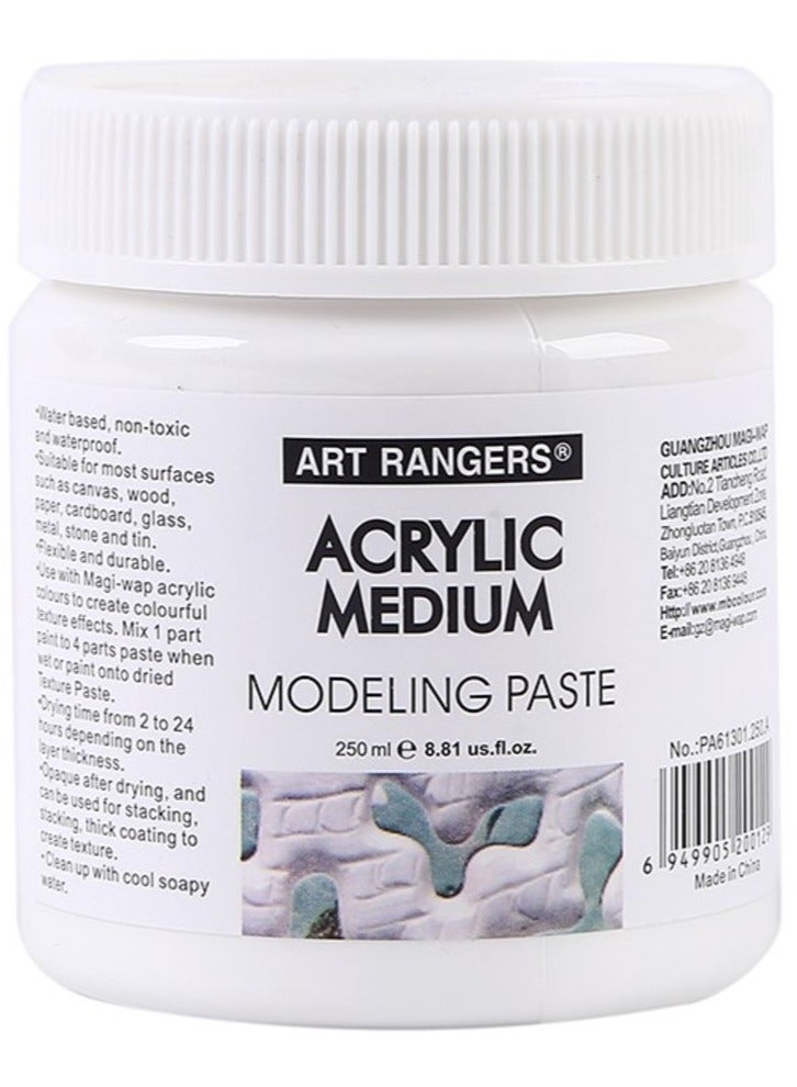 Art Rangers Acrylic Medium Modeling Paste, White, 250 ml - Image 1