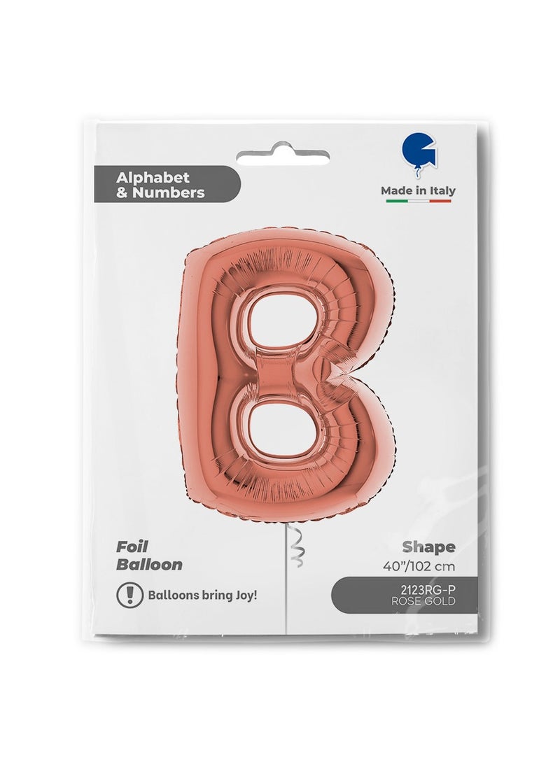 GRABO 40" Foil Balloon Letter B Rose Gold  - Image 2