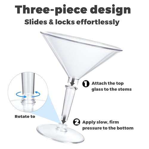 SAIAOKJ 48oz Giant Martini Glass Plastic Large Martini Glasses For Centerpieces Perfect For Martini Party Decorations Gifts & A Tini Bit Older Birthday(1pcs) - Image 3