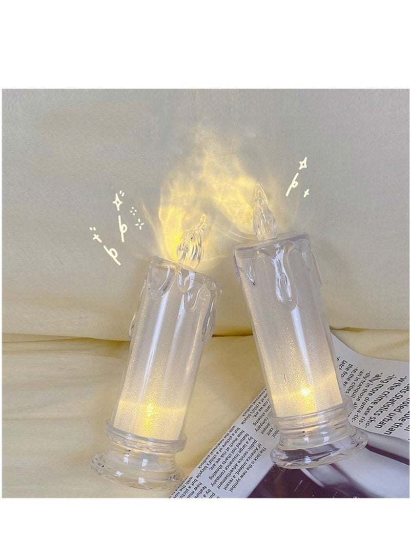 Captaintech LED Flameless Candles, 4PCS Flameless Votive Candles, Romantic Decoration Night Light, Flameless Flickering Electric Fake Candle for Wedding Table Festival Bedroom Decorations - Image 3