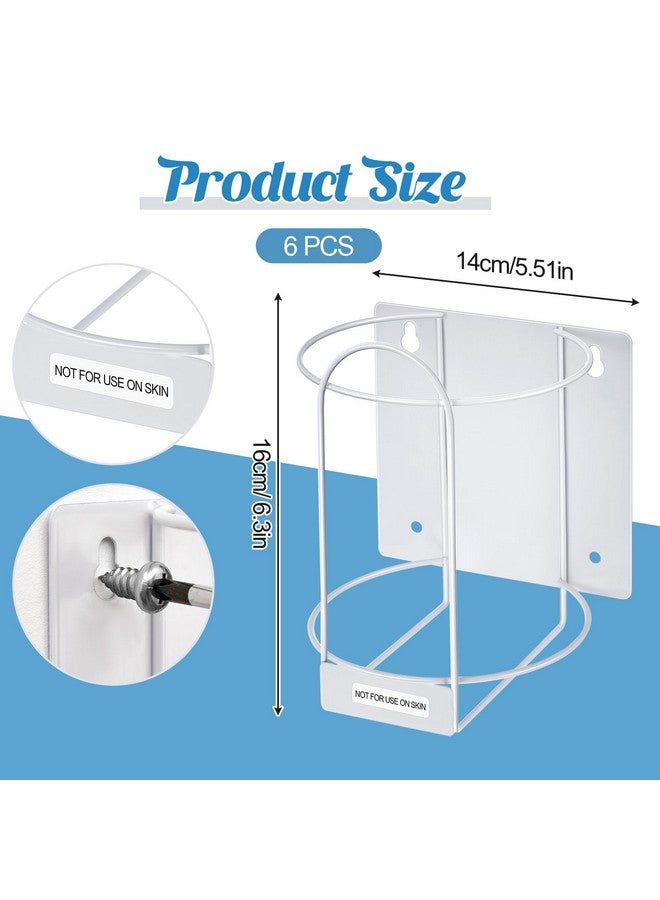Tandefio 6 Pcs Wall Bracket for Wipes Hospital Heavy Duty Holder Organizer White Wall Mount Dispenser Rack for Bedrooms Offices Living Rooms Home Office Public Restrooms - Image 2