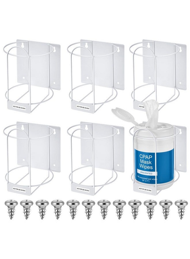 Tandefio 6 Pcs Wall Bracket for Wipes Hospital Heavy Duty Holder Organizer White Wall Mount Dispenser Rack for Bedrooms Offices Living Rooms Home Office Public Restrooms - Image 1
