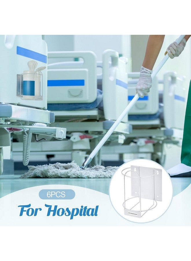 Tandefio 6 Pcs Wall Bracket for Wipes Hospital Heavy Duty Holder Organizer White Wall Mount Dispenser Rack for Bedrooms Offices Living Rooms Home Office Public Restrooms - Image 3
