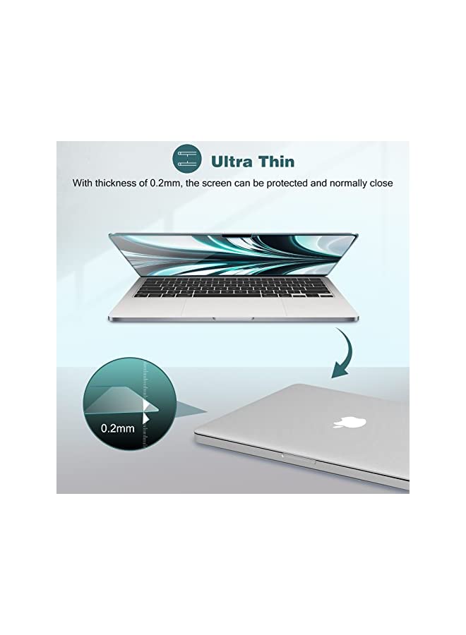 Procases ProCase Screen Protector for MacBook Air 2022 Released 13.6 inch Model A2681, Tempered Glass Film Guard for MacBook Air 13.6 2022 A2681 with M2 Chip & Touch ID - Image 4