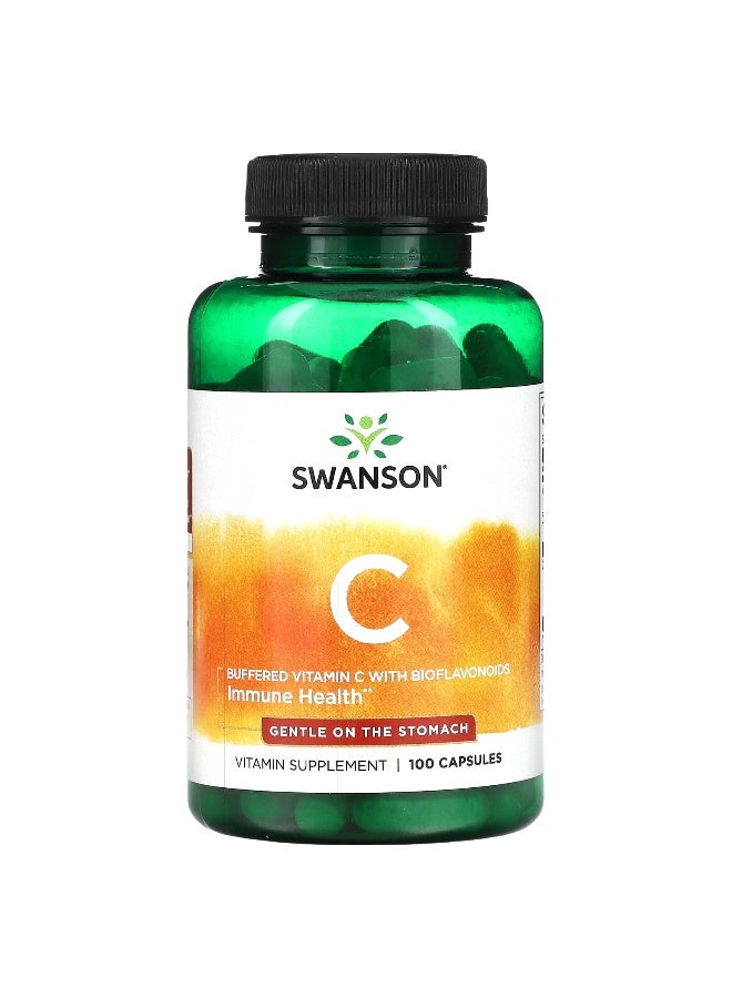 SWANSON سوانسون، فيتامين سي المدعوم مع البيوفلافونويد، 100 كبسولة - Image 1