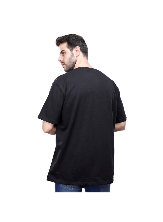 Coup Coup Printed T-Shirt For Men - loose Fit Fit - Black - Multi Color - Image 3