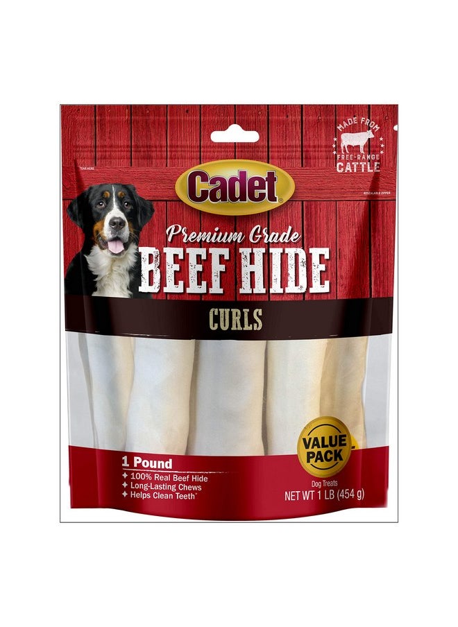 Cadet Cadet Premium Grade Beef Hide for Dogs, Long Lasting Rawhide Chips, Single Ingedient Dog Chews, Beef Hide Flavor (1 Count)  - Image 1