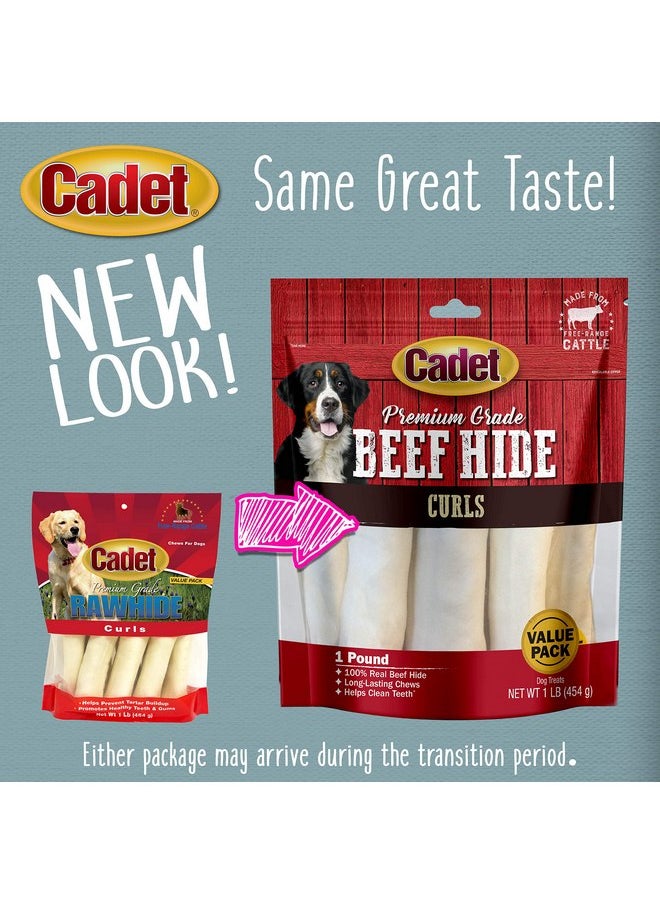 Cadet Cadet Premium Grade Beef Hide for Dogs, Long Lasting Rawhide Chips, Single Ingedient Dog Chews, Beef Hide Flavor (1 Count)  - Image 5