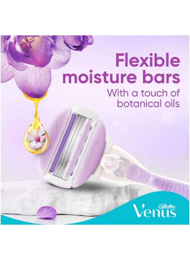 Gillette ComfortGlide SPA Breeze Woman's Refillable Razor: 1 Handle +2 Blade Refill Breeze - Image 4