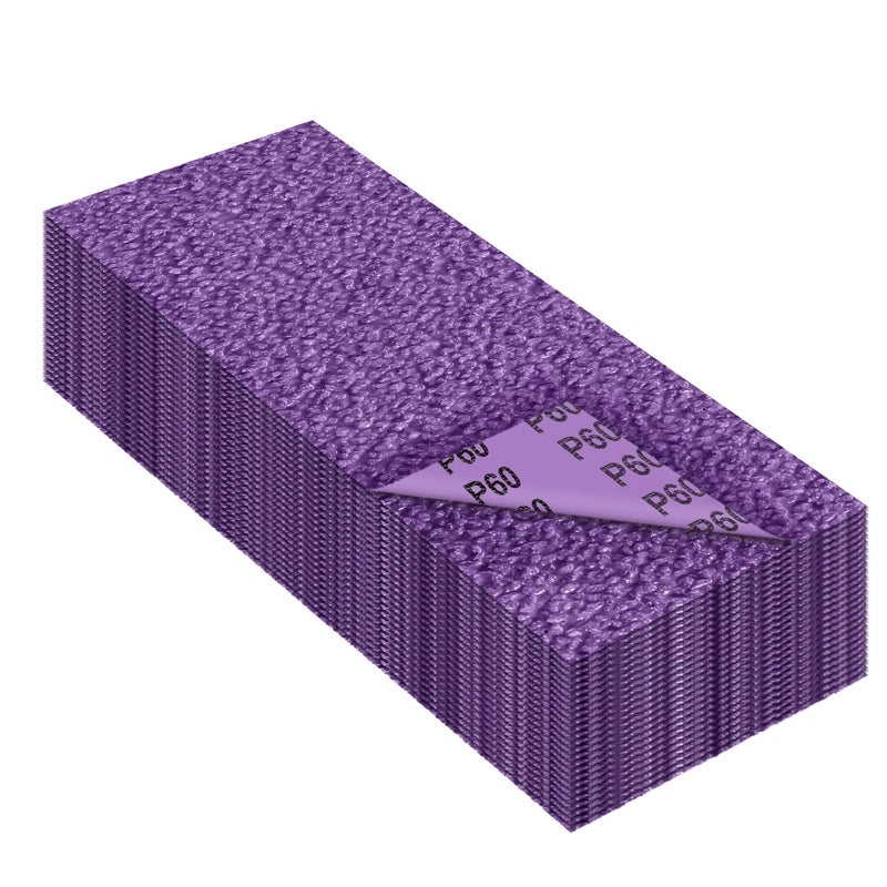 MAXMAN Sandpaper 60 Grit,Wet Dry Sanding Sheets,High Performance Ceramic Abrasive Sand Paper for Wood Furniture Finishing,Metal Grinding,Automotive Polishing,9 x 3.6 Inch,25-Pack - Image 1