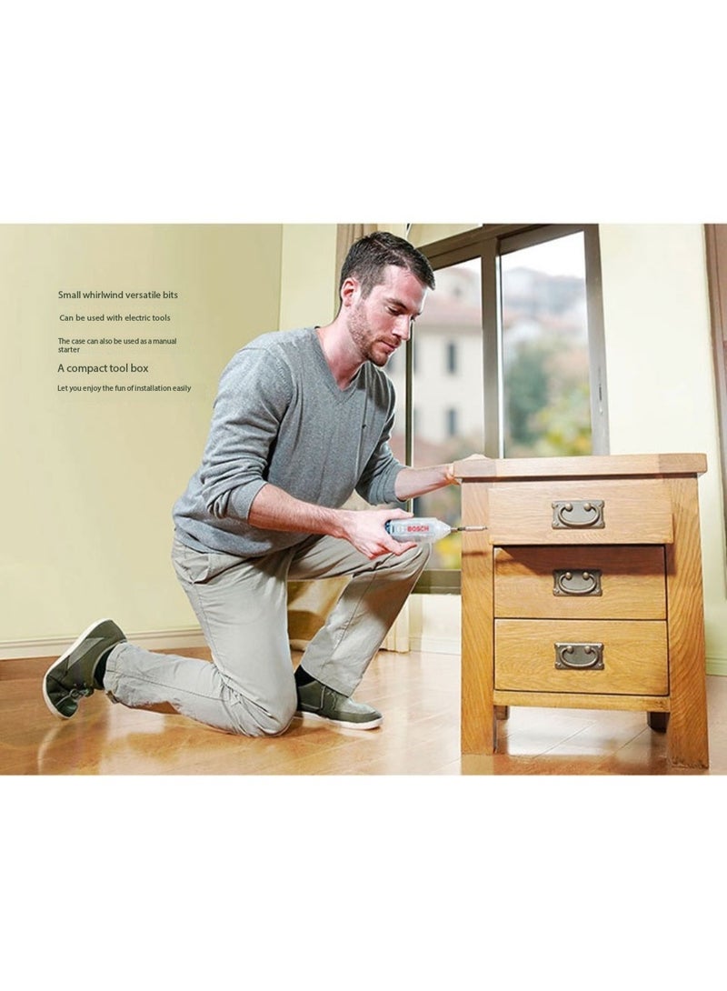 Bosch Mini Tornado 25-Piece Screwdriver Bit Set - Phillips/Slotted/Pozidriv/Torx/Hex Bits with Magnetic Extension Rod, Multifunctional Household Screwdriver Kit - Image 5