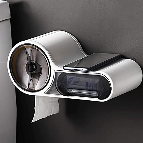 Zollyss Magic Sticker Series Plastic Self Adhesive Waterproof Toilet Paper Holder - Image 1