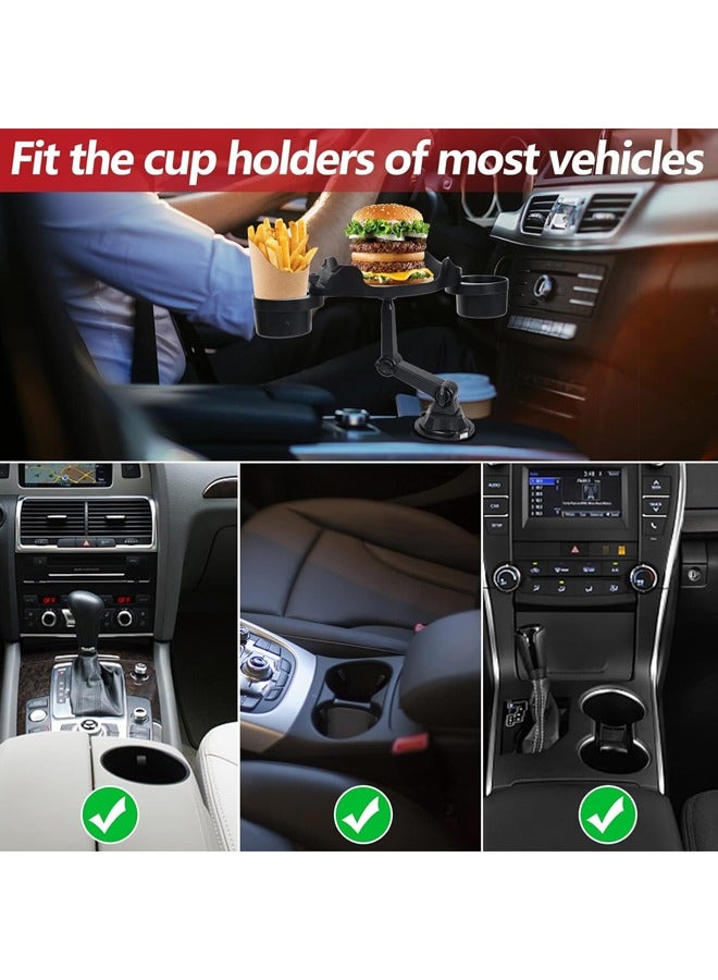 Car Rack,Put Mobile Phone Wallet Key Snacks, Etc,Car Dinner Plate With Water Cup Slot, Car-Specific Car Bracket, 360Degree Rotation, Free Aadjustment - Image 5