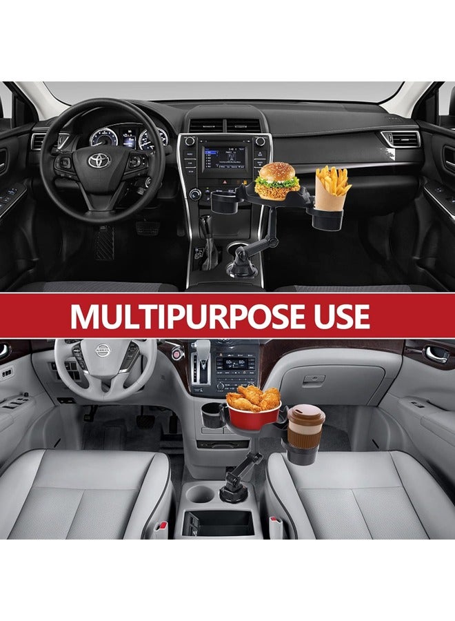 Car Rack,Put Mobile Phone Wallet Key Snacks, Etc,Car Dinner Plate With Water Cup Slot, Car-Specific Car Bracket, 360Degree Rotation, Free Aadjustment - Image 3