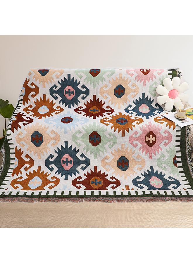 Bluejw Picnic Blanket Ethnic Style Camping Multi-functional Thread Blanket Customizable Sofa Blanket Sofa Towel Cover Blanket Camping Mat Picnic Mat - Image 1